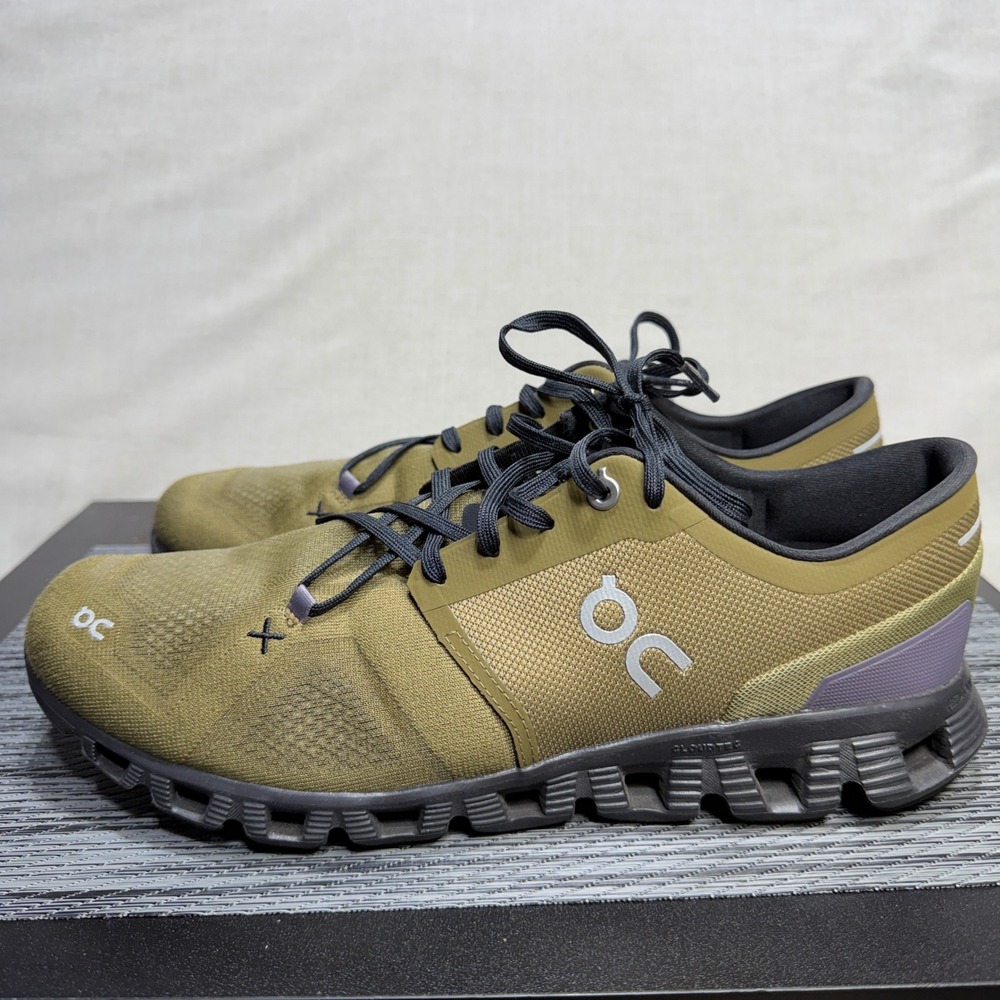On Cloud X 3 Running Shoes - Mens Size 11 - Olive Green 60.98101 Gym Training